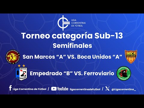 EN VIVO | Torneo categoría Sub-13 2025 - Semifinales