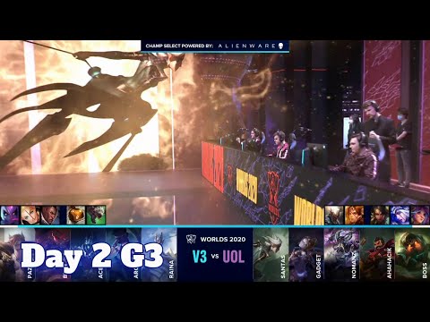 V3 vs UOL | Day 2 Play-Ins S10 LoL Worlds 2020 | V3 Esports vs Unicorns of Love Full Game