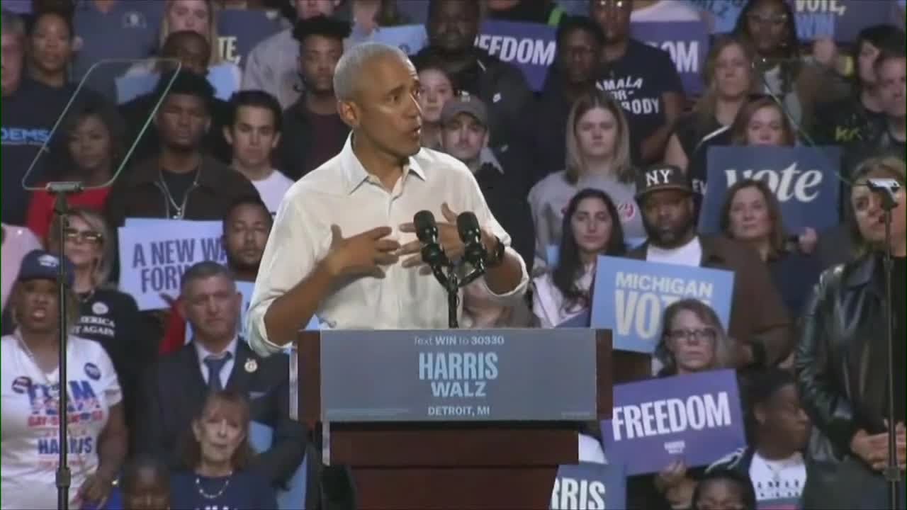 Obama speaks at Get Out the Vote rally at Huntington Place