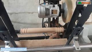 MÁY TIỆN CNC 2 DAO + CHÀ NHÁM HOAN THIỆN WOODMASTER (2 PHÚT 1 CÂY)