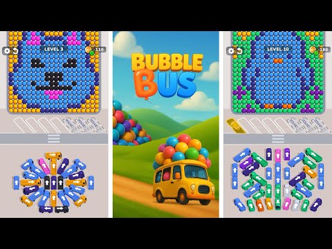 Bubble Bus: Parking Jam Puzzle Levels 1-10 Gameplay