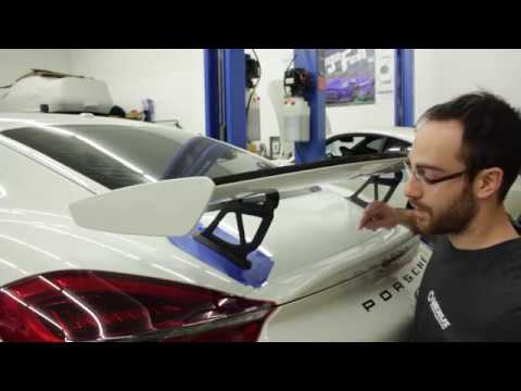 Porsche 981 GT4 Rear Wing Install