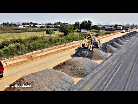 OMG!!!Motor Grader Clearing Skill , Longest Clearing Gravel Making New Road (Part2)