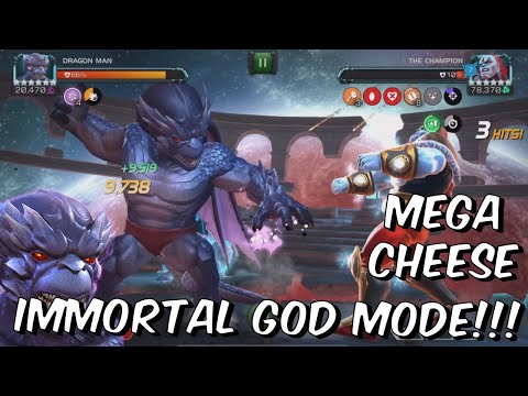 IMMORTAL GOD MODE!!! - Dragon Man VS 6.2 Champion Boss Final 10% - Marvel Contest of Champions