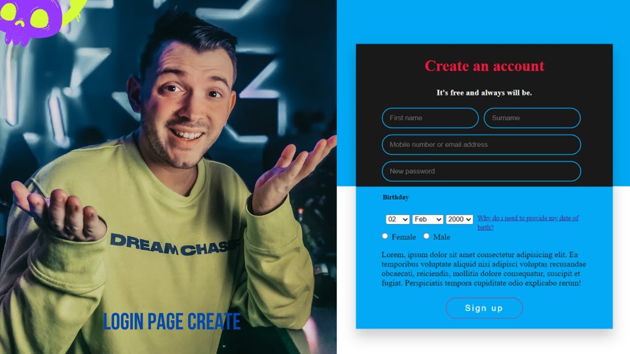 How to create a transparent login form only using HTML & CSS 🤔🤔| step by step