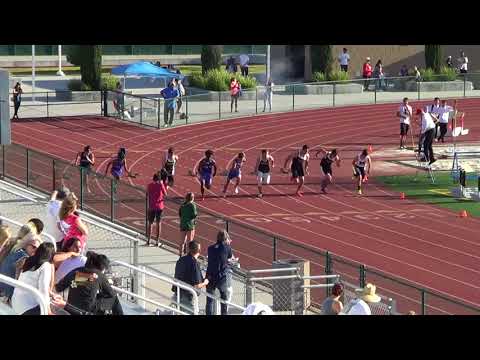 VarB 100m at Sunset League Finals 5-4-18 - Los Alamitos Boys