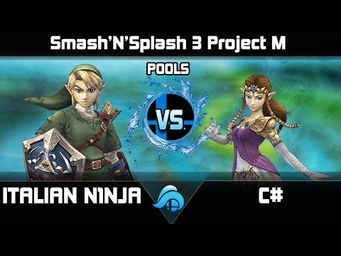 Smash n Splash 3 Project M Singles Pools - ITALIAN N1NJA (Link) vs. C# (Meta Knight/Zelda)