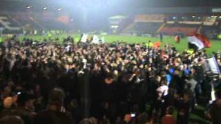 preview picture of video 'Rochdale AFC vs FC United of Manchester post game celebrations on the pitch'