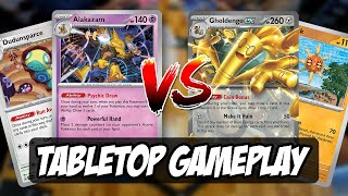 We Shouldn't Have Won This Game.. | Alakazam Vs Gholdengo Rock Tabletop Gameplay
