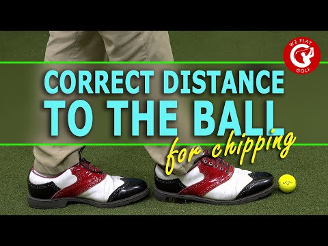 The correct distance between you and the golf ball for chipping - A short golf instruction