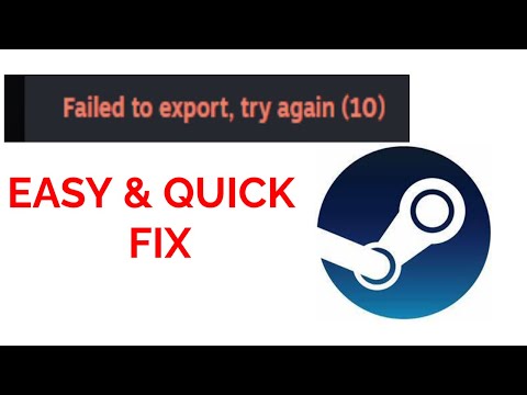Failed to export,try again(10)(2)(32) ,Steam recording feature easy & quick fix
