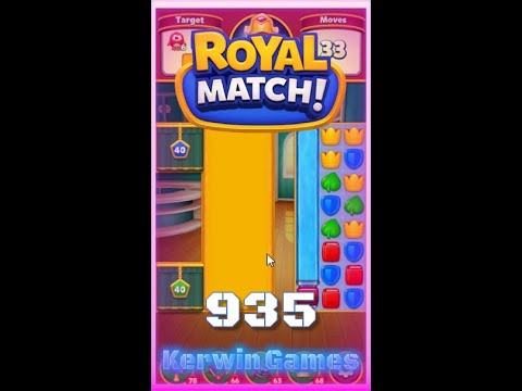 Royal Match Level 935 - Hard Level - No Boosters Gameplay