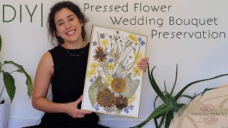 DIY Pressed Flowers Wedding Bouquet Preservation