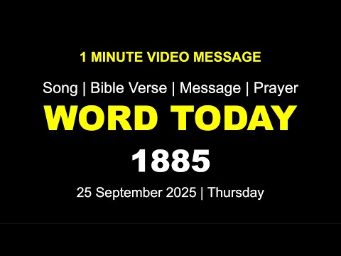 Word Today-1885 | Bro RSV | One-Minute Video Message (Malayalam) | 25 September 2025