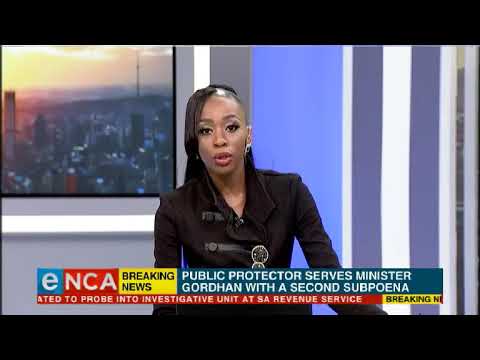 Public Protector serves Gordhan with 2nd subpoena
