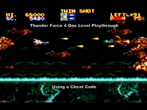 Thunder Force 4 One Level Playthrough using a MegaDrive Cheat Code :D #Megadrive #Sega #CheatCode