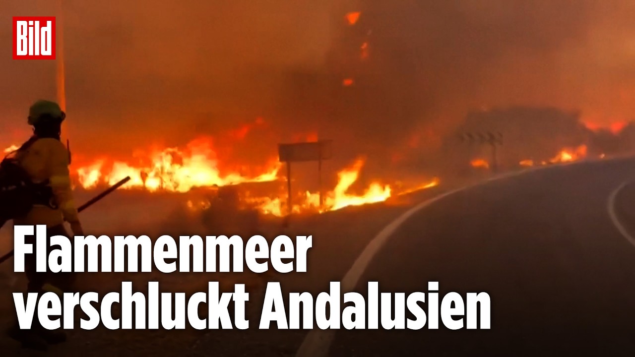 SPANIEN BRENNT WEITER: Verheerende Waldbrände in Andalusien – Mehrere Tote!