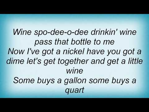 Jerry Lee Lewis - Drinkin' Wine Spo-Dee-O-Dee Drinkin' Wine Lyrics