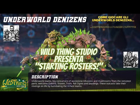 14.  STARTING ROSTERS! Guida di Blood Bowl agli "Underworld Denizens"