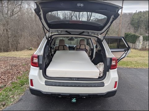 Test Fitting the Twin XL Milliard Tri FoldingMemory Foam Mattress into my 2016 Subaru Outback.