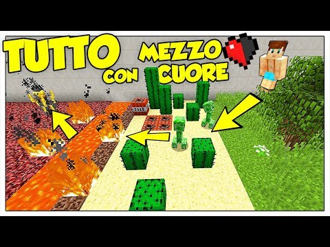 COME SOPRAVVIVERE A OGNI PERICOLO CON MEZZO CUORE! - Minecraft ITA