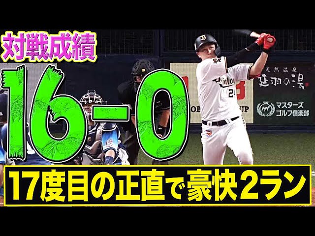 【豪快6号】バファローズ・紅林『対戦成績16打数0安打でも…』