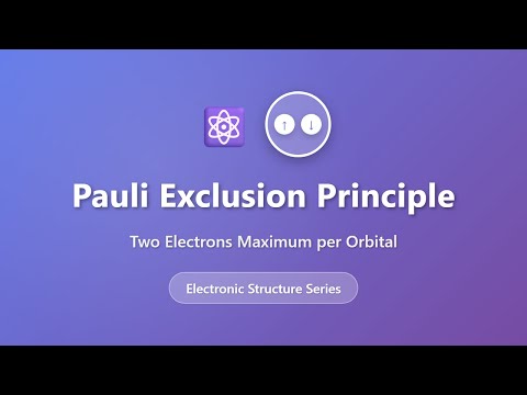 Pauli Exclusion Principle Explained: Why Orbitals Hold Only 2 Electrons