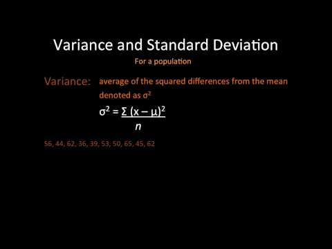 Statistics | 2.6 Measuring Spread: Variance and Standard Deviation [Population]