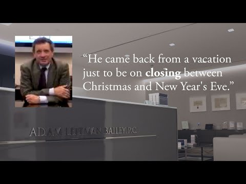 “He came back from a vacation just to be on closing between Christmas and New Year’s Eve” testimonial video thumbnail