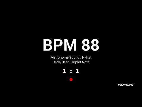 Metronome BPM 88 / Hi-hat / Triplet