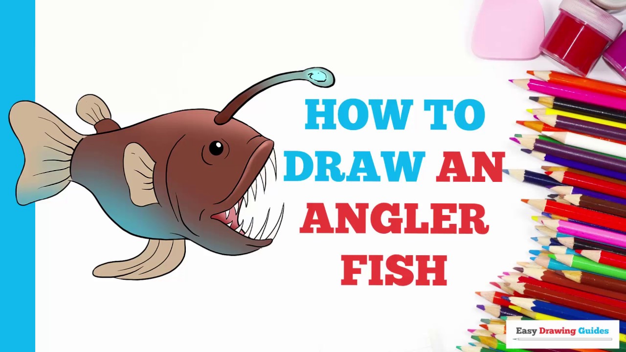 How to Draw an Angler Fish in a Few Easy Steps: Drawing Tutorial for Beginner Artists