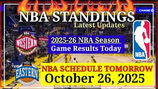 Download lagu NBA STANDINGS TODAY as of October 25, 2025 | GAME RESULTS | NBA SCHEDULE October 26, 2025 mp3 Download lagu NBA STANDINGS TODAY as of October 25, 2025 | GAME RESULTS | NBA SCHEDULE October 26, 2025 mp3
