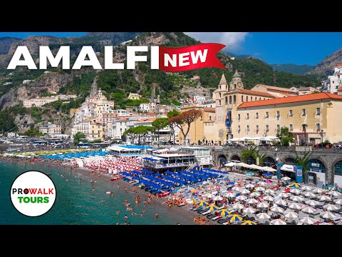 Amalfi & Atrani, Italy Walking Tour - 4K 60fps with Captions *NEW*