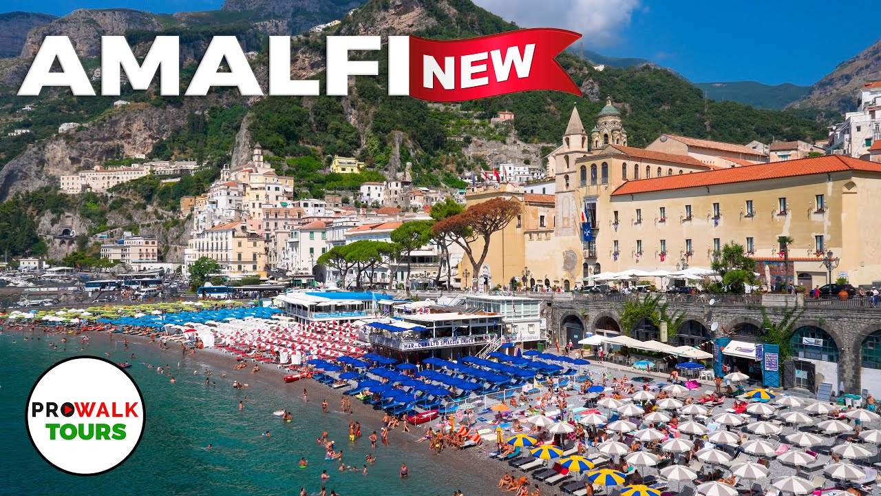 Amalfi & Atrani, Italy Walking Tour - 4K 60fps with Captions *NEW*