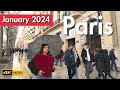 Paris France 🇫🇷 Champs-Élysées Walking Tour January 2024 (4K HDR)