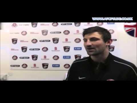 FA TROPHY. AFC FYLDE 3-0 GAINSBOROUGH TRINITY. Players view, Joe Booth.