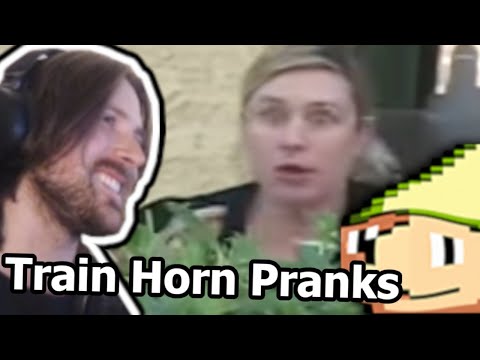 Forsen Reacts To The Best Of Train Horn Pranks