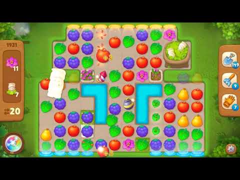 Gardenscapes Area 9 Day 1 Level 1931 - No Boosters Or Hacks