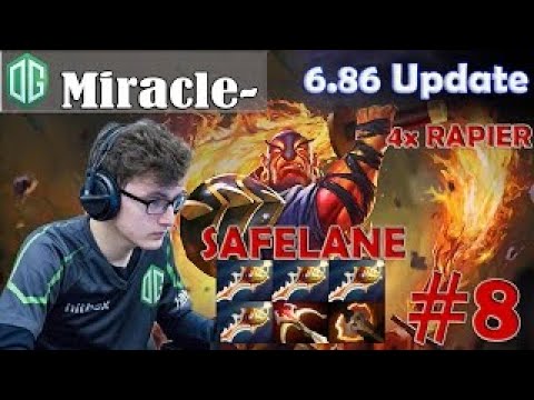 Miracle- EPIC Ember Spirit Full Gameplay | 4 x RAPIER | MEGACREEPS Defense | Dota 2 MMR #8