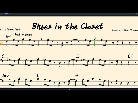 **Blues in the Closet** Ron Carter Bass Transcription | Free Download