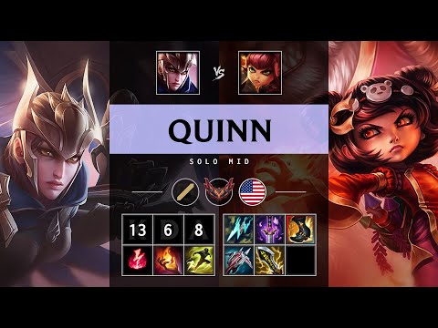 Quinn Mid vs Annie - NA Grandmaster Patch 25.14
