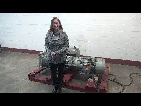 Oil lubricated rotary vane vacuum pump demonstration