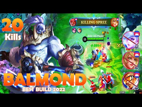 20 Kills! Balmond Jungle Build - Belmond Best Build 2022 - MLBB - Krizz GG Player