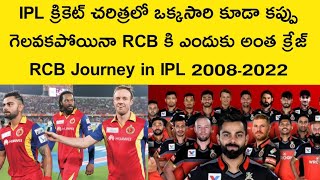 RCB IPL Journey 2008-2022 /RCB Journey in Telugu/Royal Challengers Bangalore Journey in Telugu/#RCB