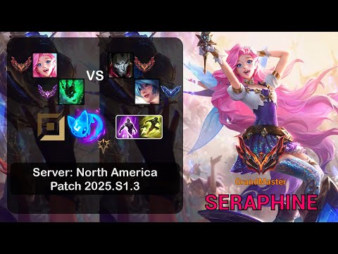 Seraphine APC + Thresh vs Jhin + Sona - NA GrandMaster - Patch 25.S1.3
