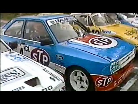 European Rallycross Showman Martin Schanche and John Welch Escort Xtrac’s last Qualifying heat 1985.