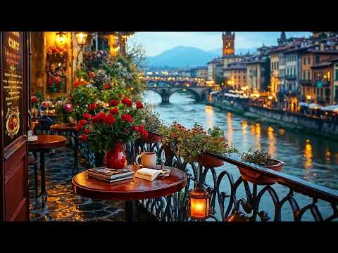 Romantic Italian Cafe in Rome 🍷 Soft Bossa Nova & Smooth Jazz Music for a Cozy Evening in Italy