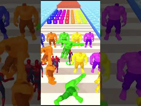 #shorts  Spiderman 999x Satisfying Game Vs Huggy Wuggy Vs Hulk Vs Venom  Vs Batman Vs Superman