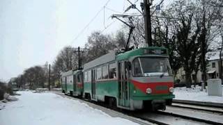 preview picture of video 'Abschied von der Tatra-Straßenbahn - Magdeburg - 27. Januar 2013 - Teil 1'