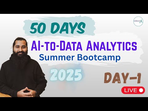 50 Days of AI Data Analytics Bootcamp 2025 Learn Data Excel Python AI EDA Day 1